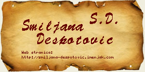 Smiljana Despotović vizit kartica